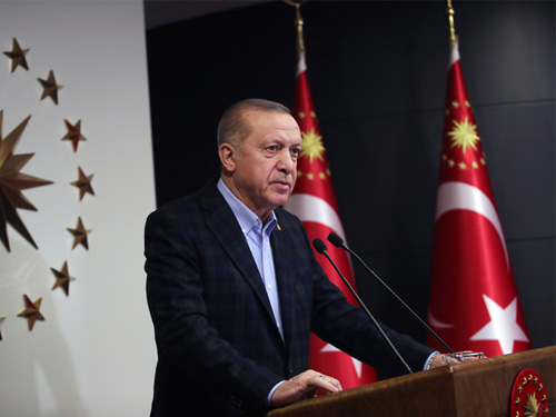 Cumhurbaşkanı Erdoğan, “Kovid-19 ile mücadelemizi milletimizle birlikte kararlılıkla sürdürüyoruz”  (27 Mart 2020)