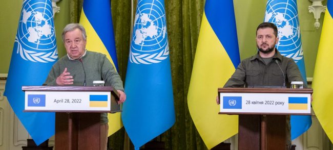 BM Genel Sekreteri Guterres Ukrayna Kiev’de, Zelenski ile buluştu.