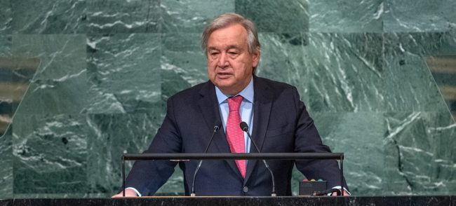 Genel Sekreteri Guterres, 77. BM Genel Kurul toplantısında konuştu.